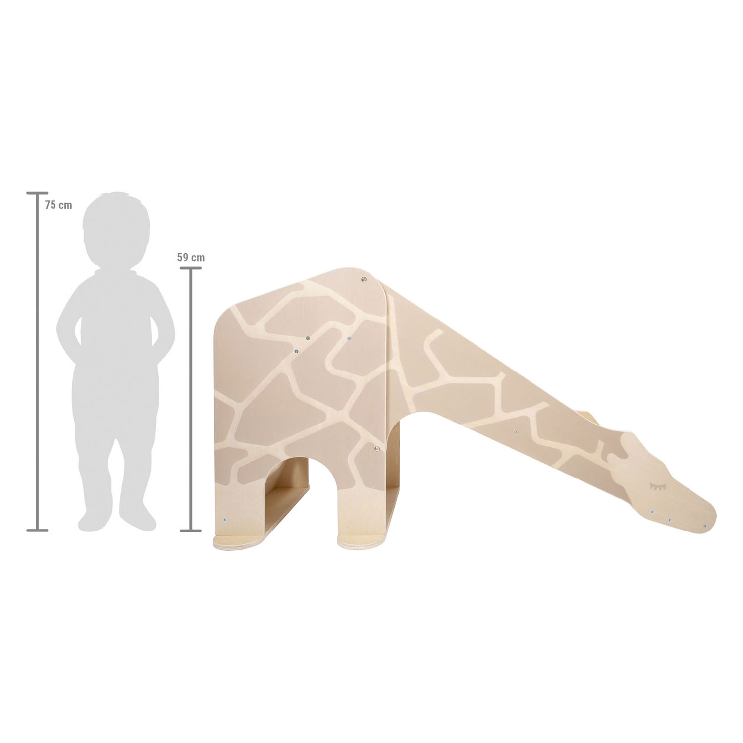 Small Foot - Houten Indoor Glijbaan Giraffe Wildlife