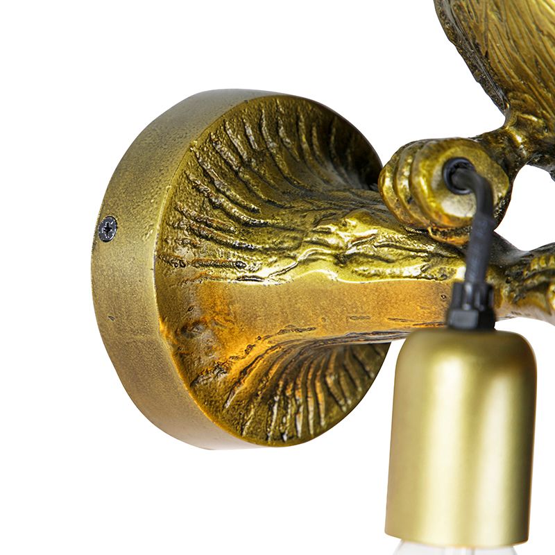Vintage wandlamp messing - Animal Toekan