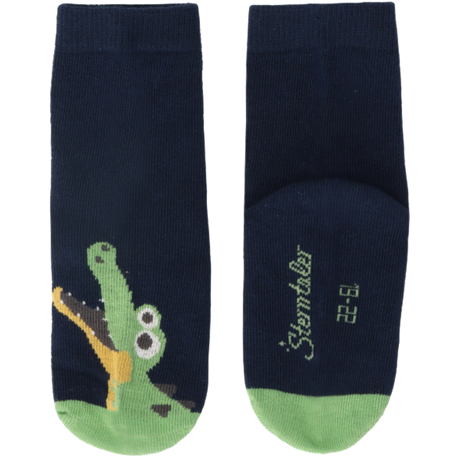 Sterntaler Socken 3er-Pack Krokodil marine