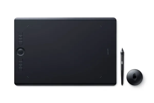 Wacom Intuos Pro Large - Digitizer - højre- og venstrehåndet - 43 cm x 28.7 cm x 0.8 cm - multi-touch - elektromagnetisk - 8 knapper - trådløs, kabling - USB, Bluetooth - sort