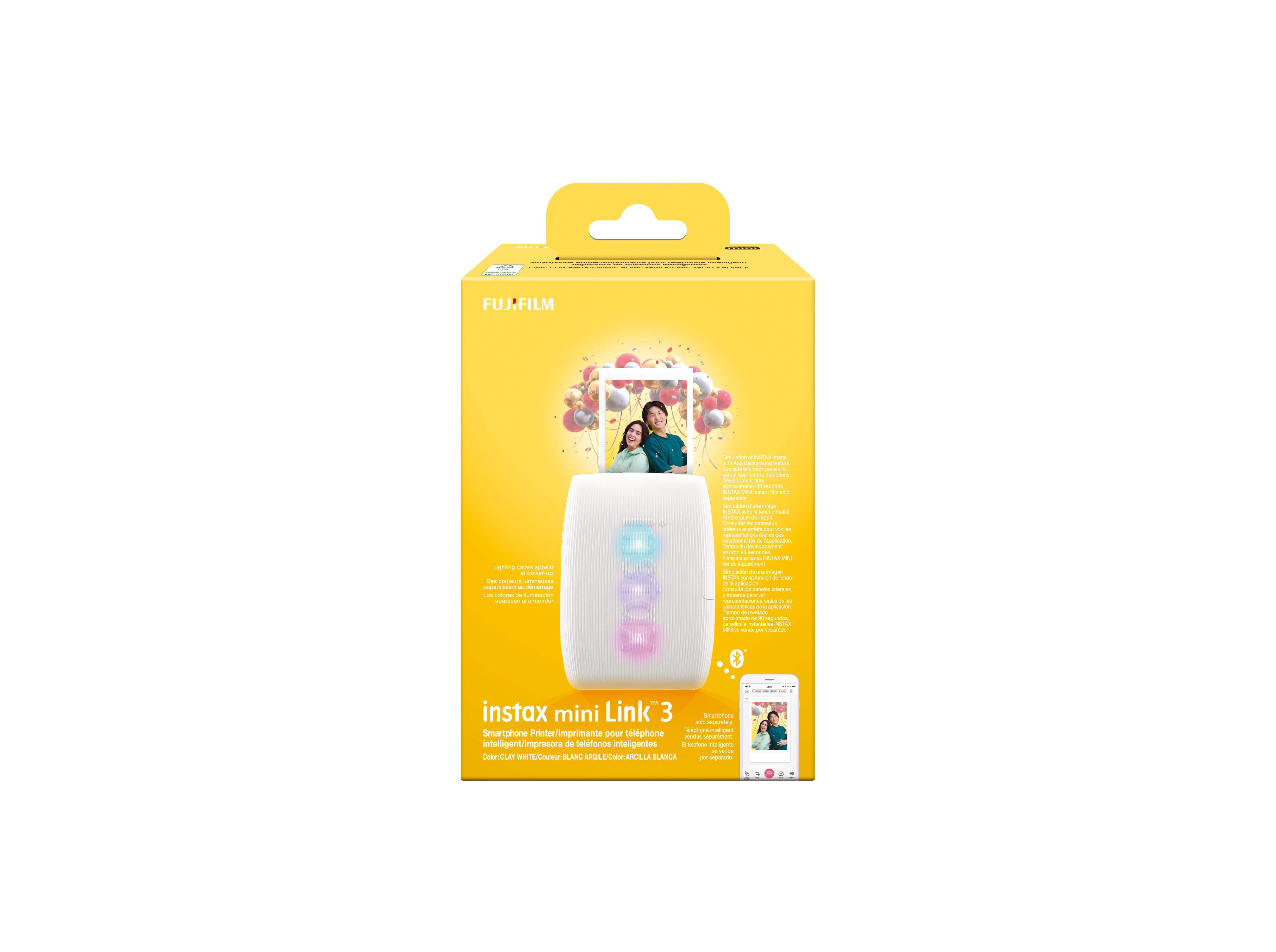 IMPRESSORA FOTOGRAFIA FUJIFILM WHITE INSTAX MINI LINK 3