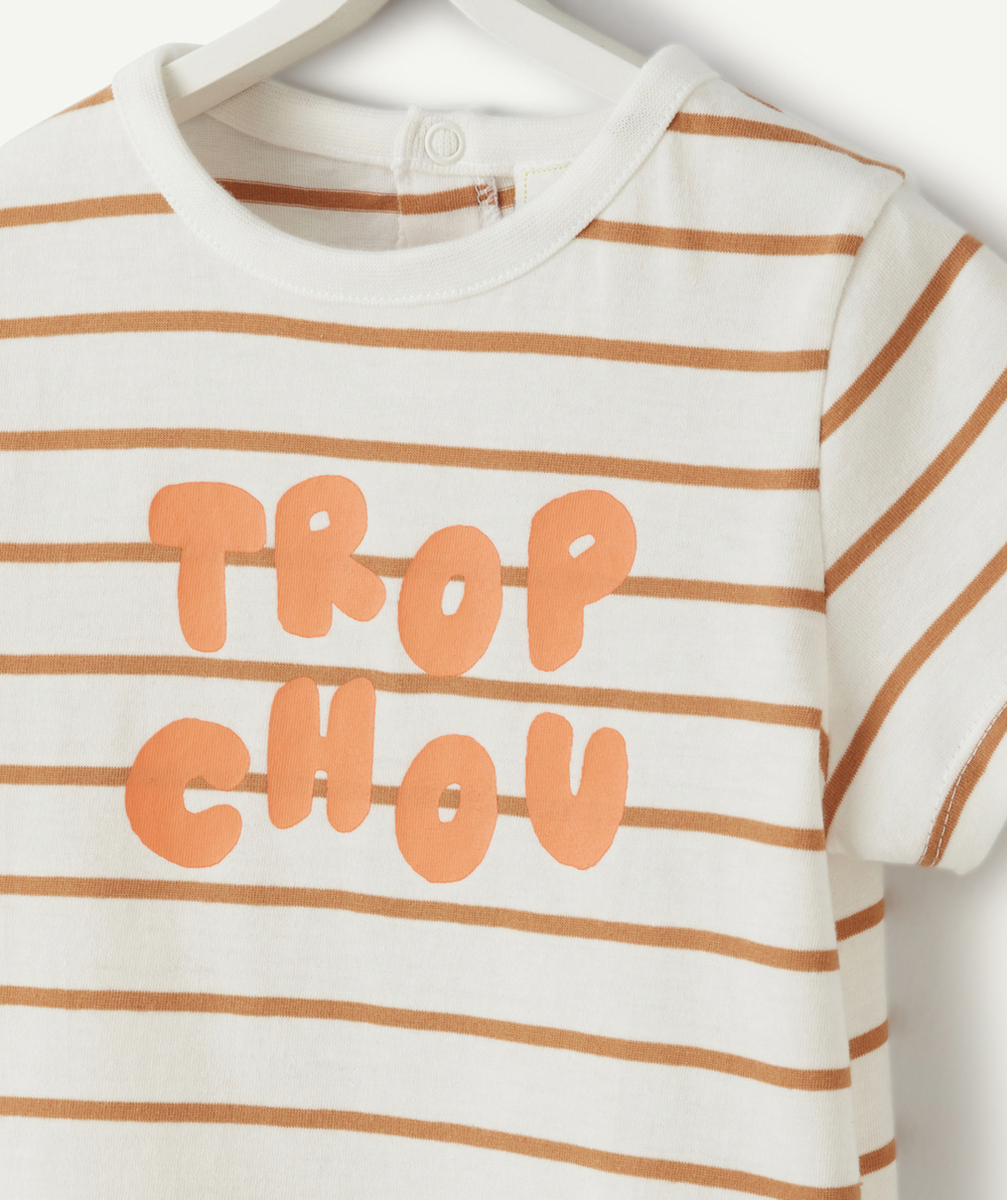 t-shirt manches courtes bébé garçon en coton bio trop chou