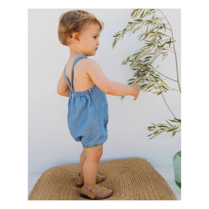 Búho Salopette Denim Lin | Bleu jean