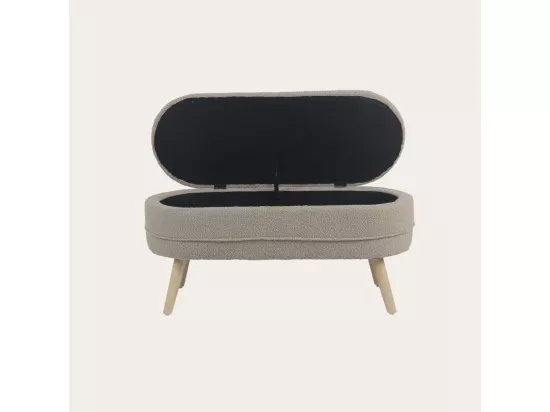 Banc tapissé Beige 102x49