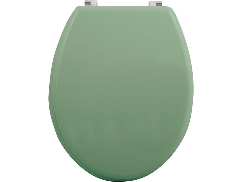 MSV Toilettensitz Grün WC-Sitz aus MDF mit Edelstahlscharnieren
