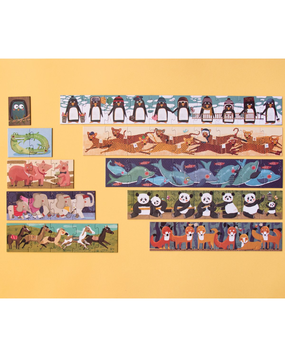 Puslespill og Tellelek – 10x Puslespill Barn 3år+ | 10 penguins puzzle NEW