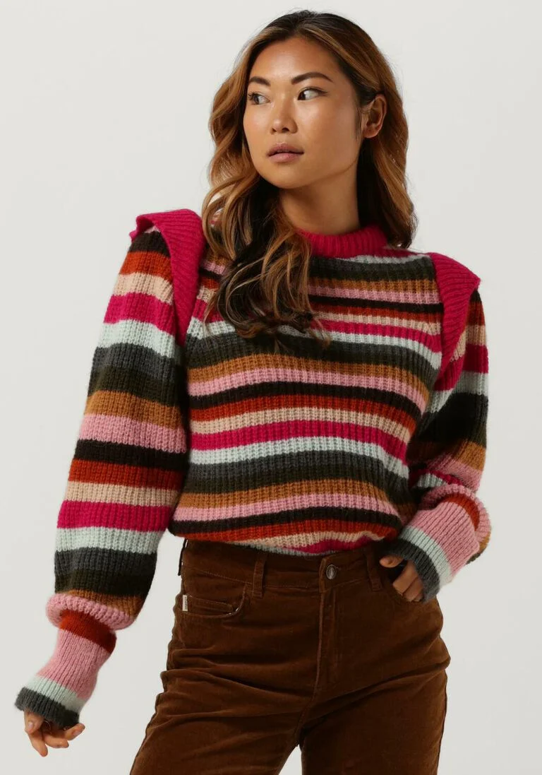 FABIENNE CHAPOT groene fabienne chapot trui rainbow pullover