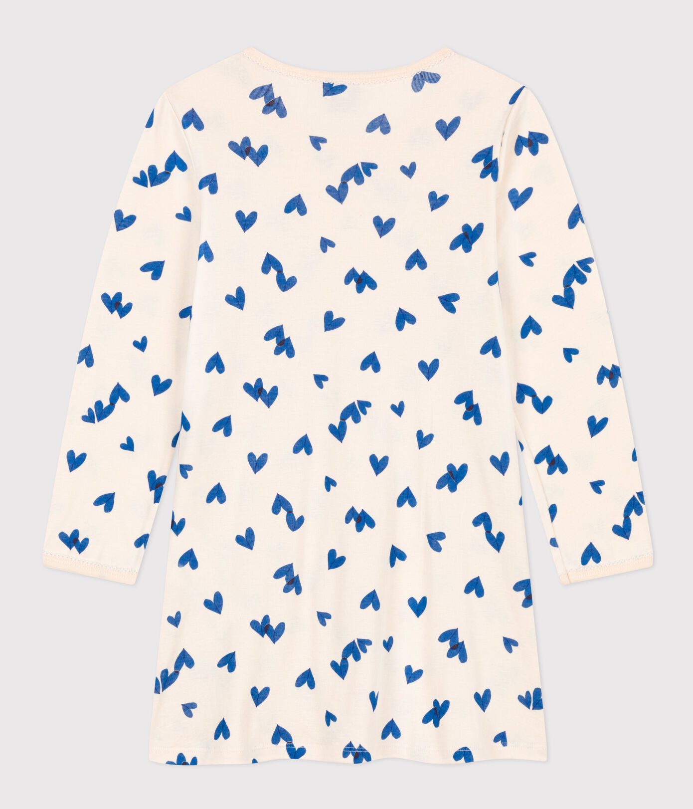 Chemise de nuit cœur petite fille en coton