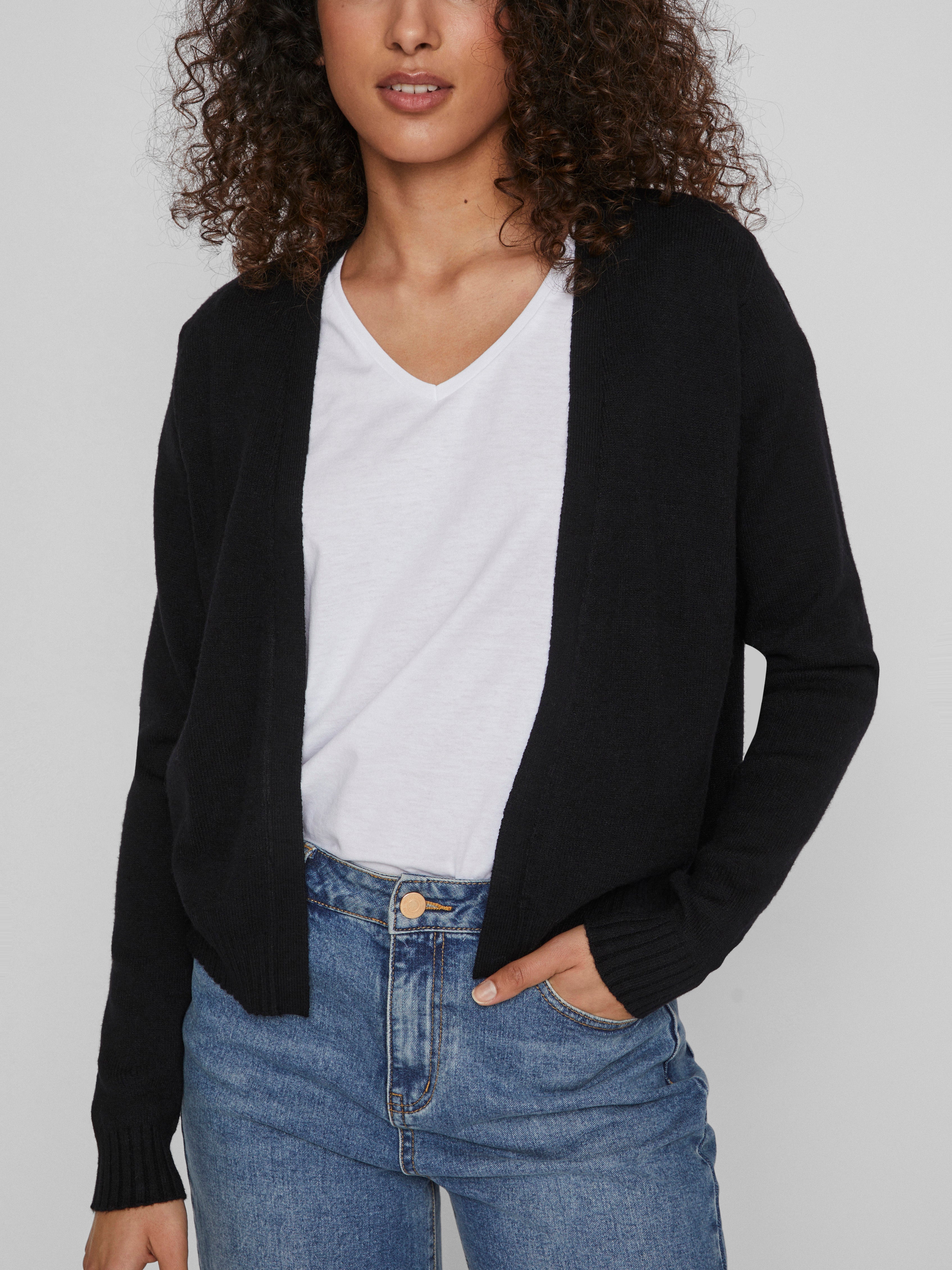 Vila  Viril Short L/S cardigan - sort