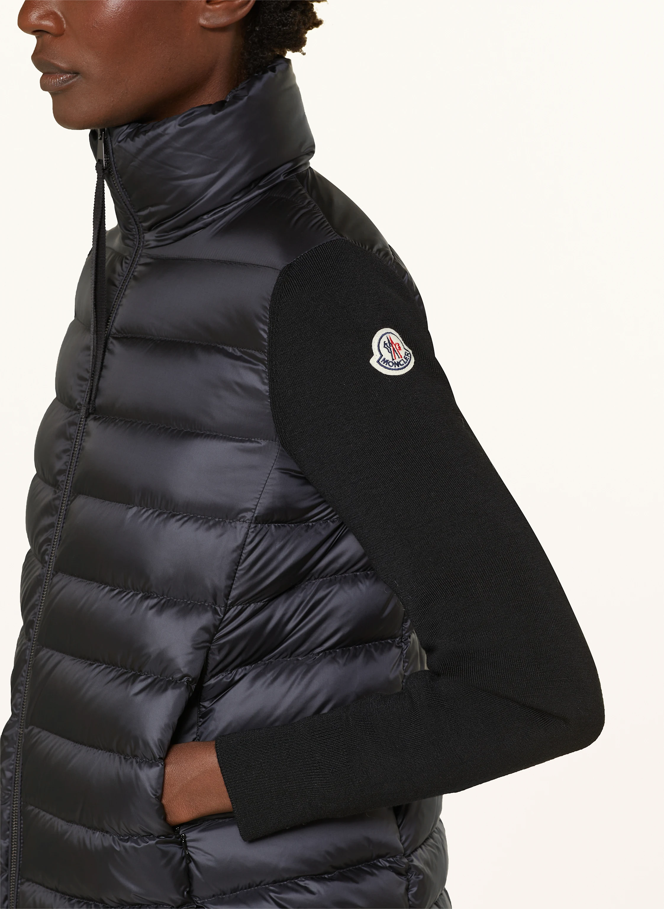 MONCLER Daunenjacke im Materialmix