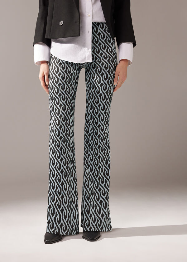 Leggings geométricas flare