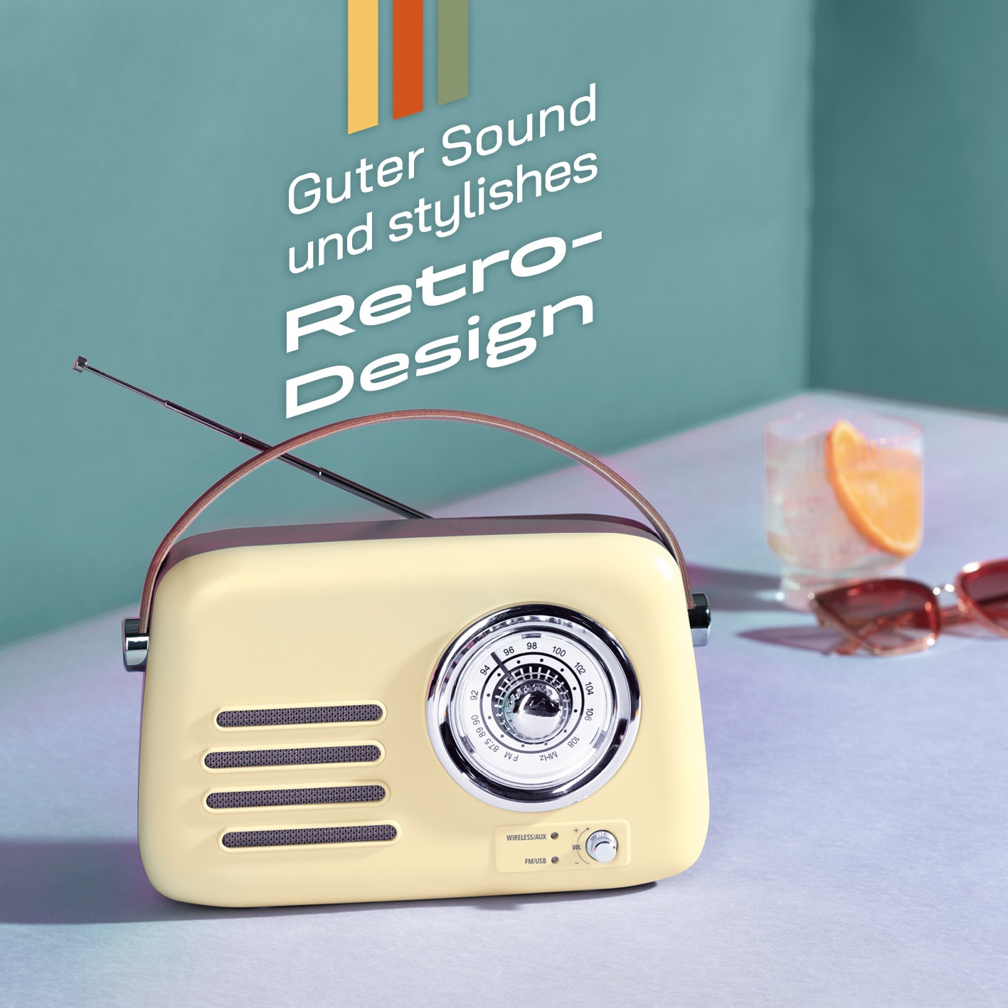 EASYmaxx Radio Retro 5V vanille