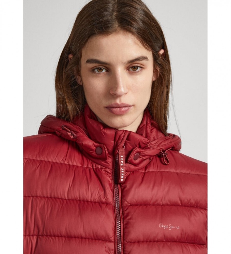Jaqueta curta Maddie da Pepe Jeans, cor bordô