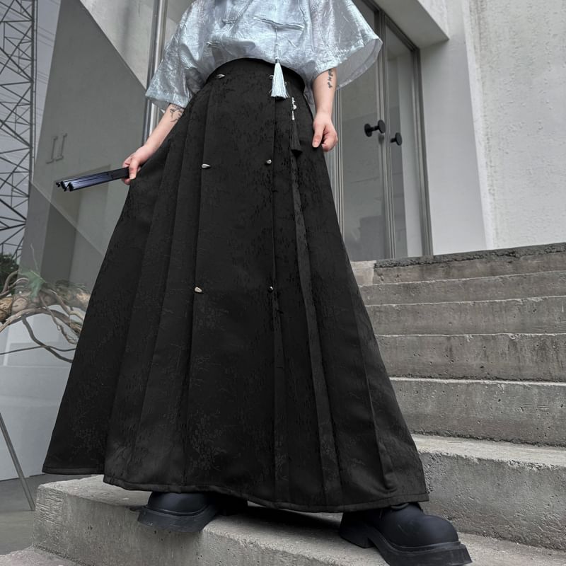 Bjorn - Hoge taille effen Hanfu rok
