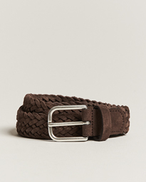 Anderson's Woven Suede Belt 3 cm Light Brown
