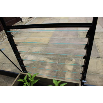 Louvreraam 6L 61X61CM Zwart