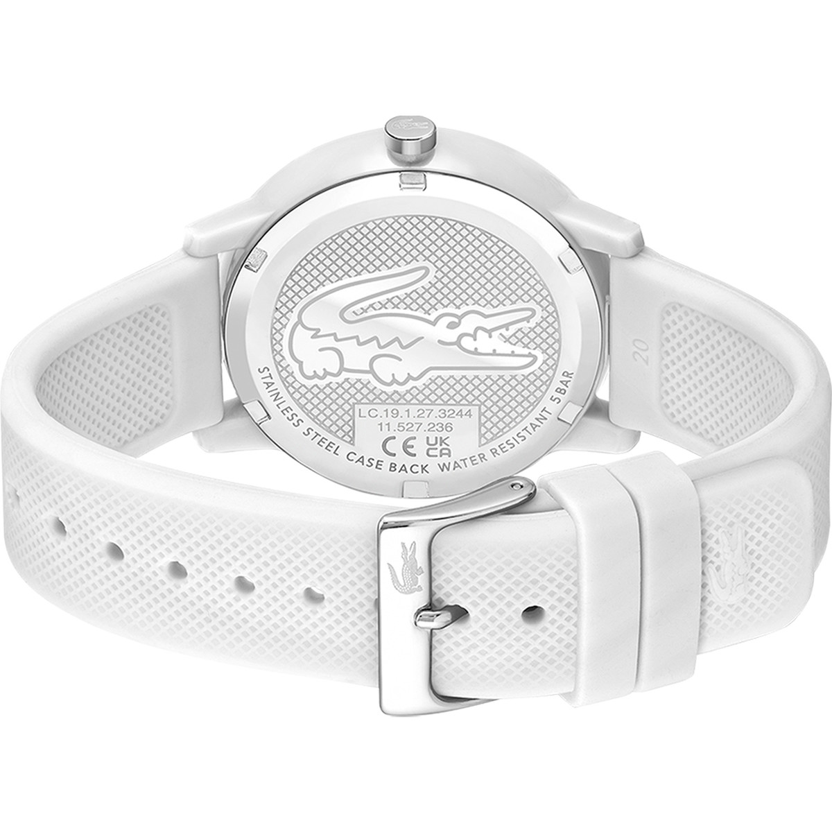 Montre Lacoste.12.12. homme résine bracelet silicone blanc