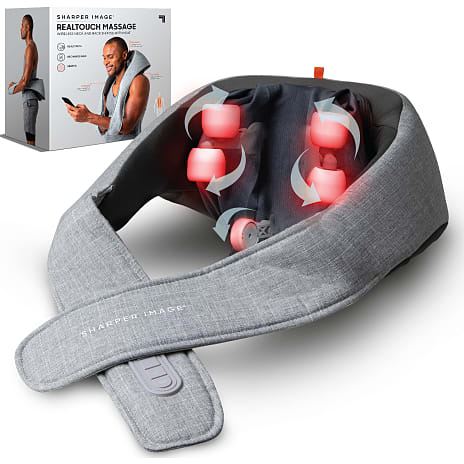 Sharper Image trådløst massageapparat med varme til nakke og ryg