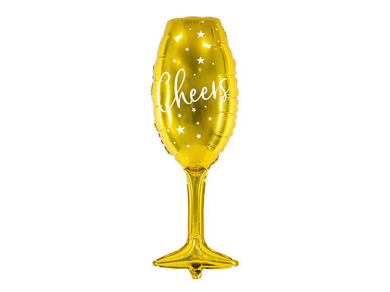 Helium Ballon Champagne Glas Leeg 80cm