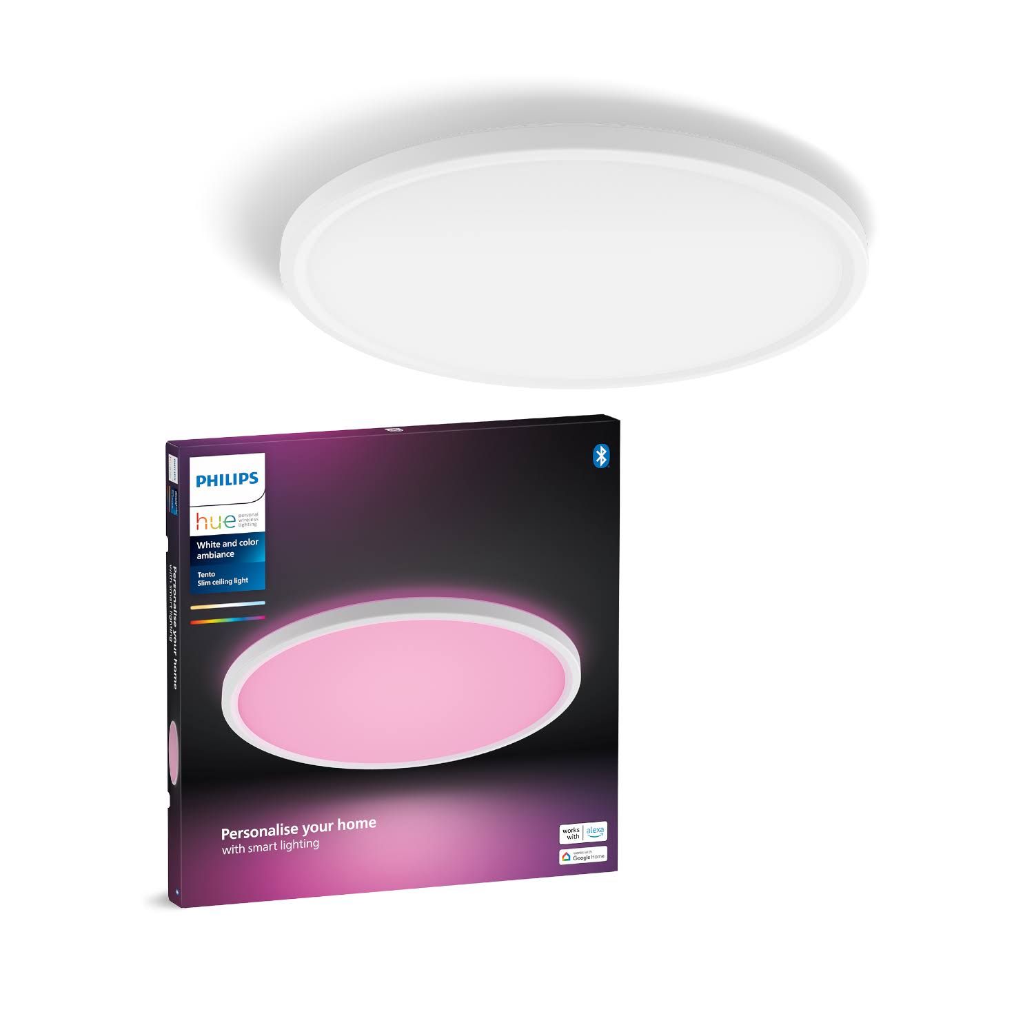 Philips Hue LED-Panel rund White & Color Ambiance Tento M