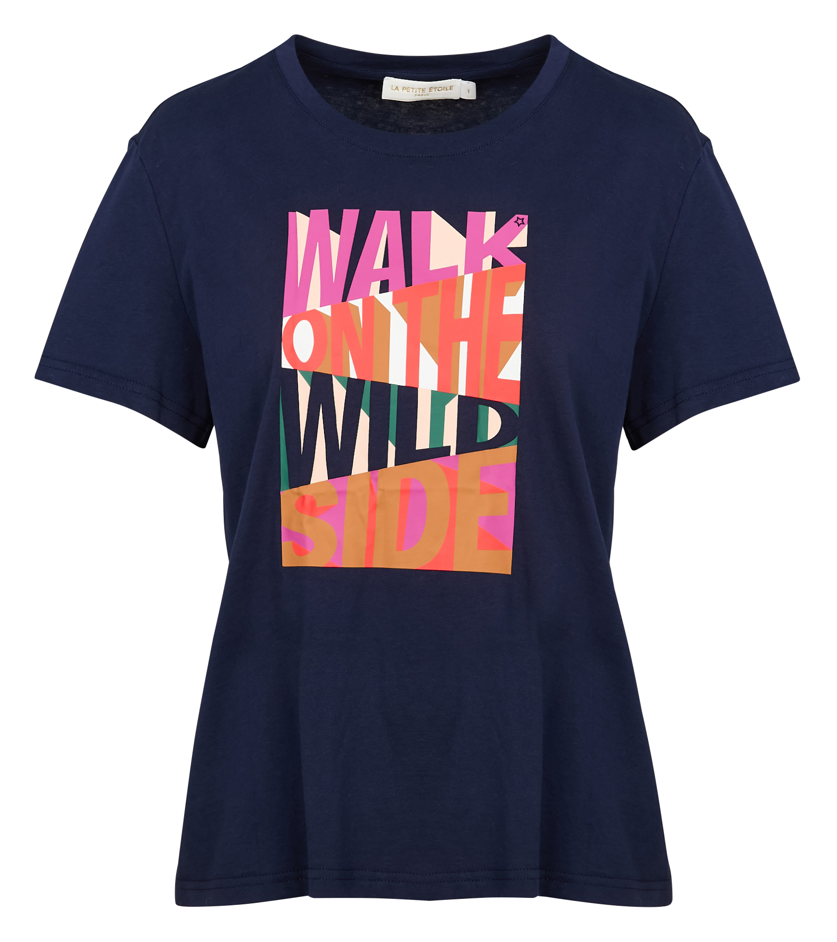 TALK - Tee-shirt sérigraphié en coton | Bleu