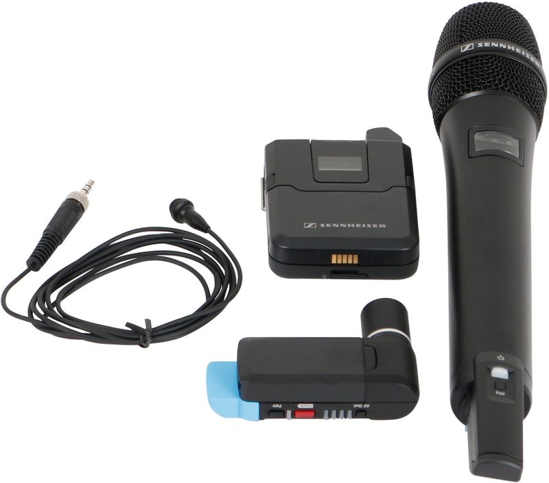 Sennheiser ME2 AVX-COMBO Set - Lavalier Microfoon - Handheld Microfoon - Bodypack Zender - Ontvanger