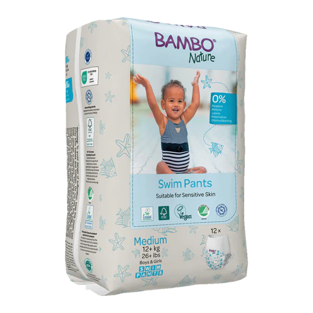 Bambo Nature Zwemluierbroekjes Medium 12+ kg12 stuks