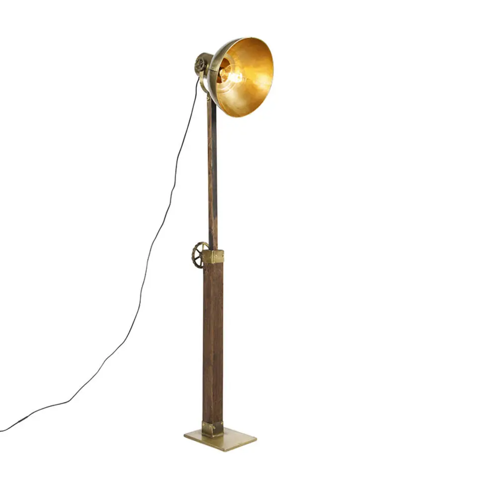 Qazqa vloerlampen mangoes bruin e27
