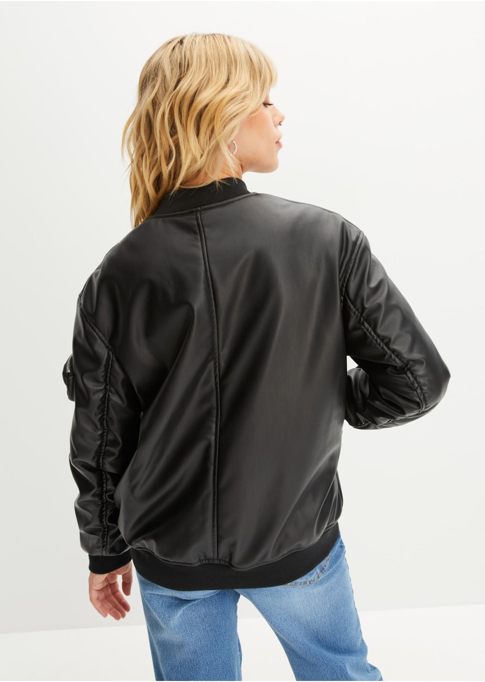 Veste biker PU oversize