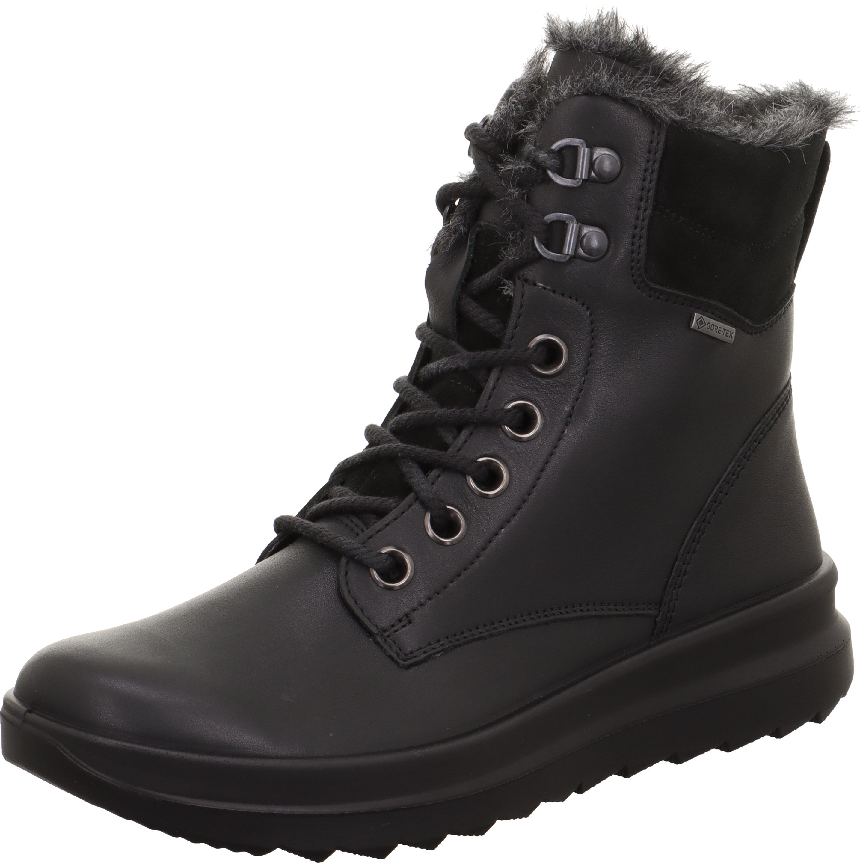 legero DREAMER Damen  Schnürboots mit Reißverschluss - Farbe: Schwarz - Größe: 4