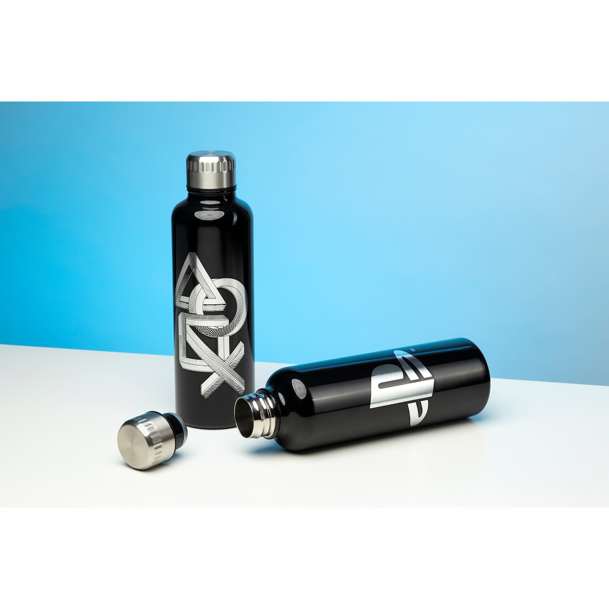 Play PlayStation Metal Water Bottle 480 ml flaske (sort)
