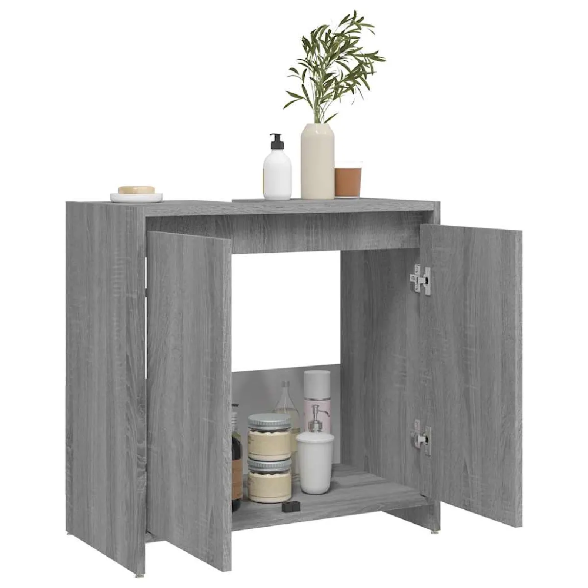 vidaXL Armoire de bain Sonoma gris
