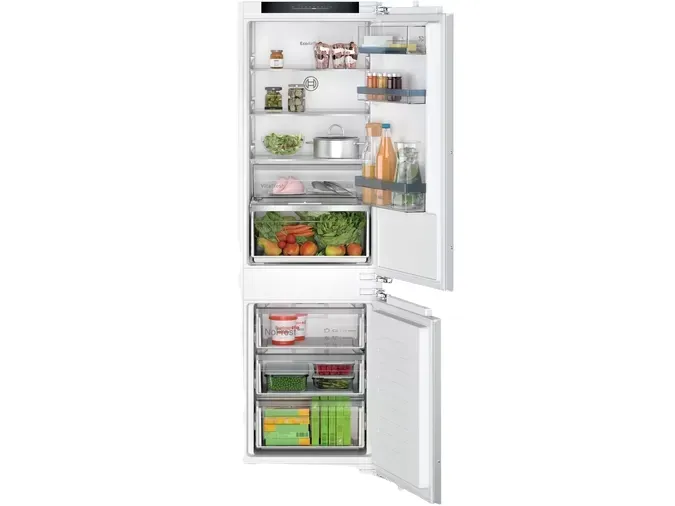 Bosch Serie | 4 KIN86VFE0 - Køleskab/fryser - bund-fryser - til indbygning - niche - bredde: 56 cm - dybde: 55 cm - højde: 177.5 cm - 260 liter - Klasse E - Fladhængsel