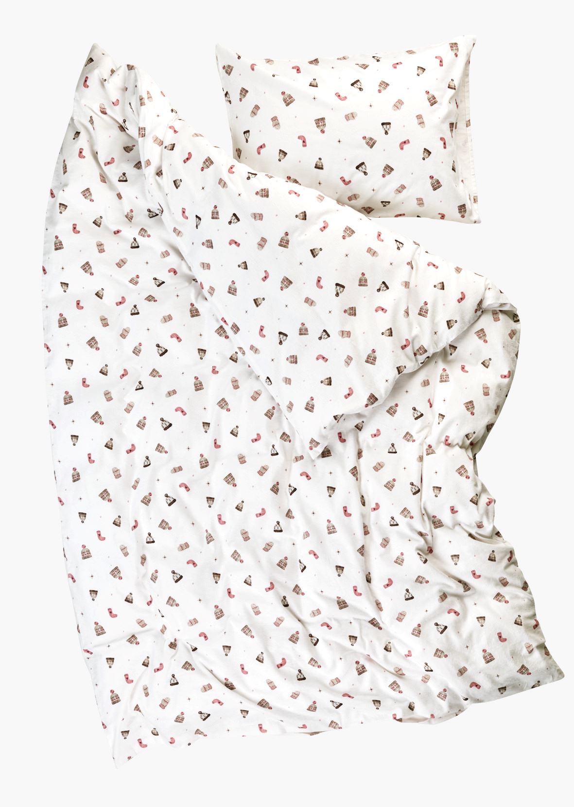 Flanell sengesett              multi blå - 200x220 cm