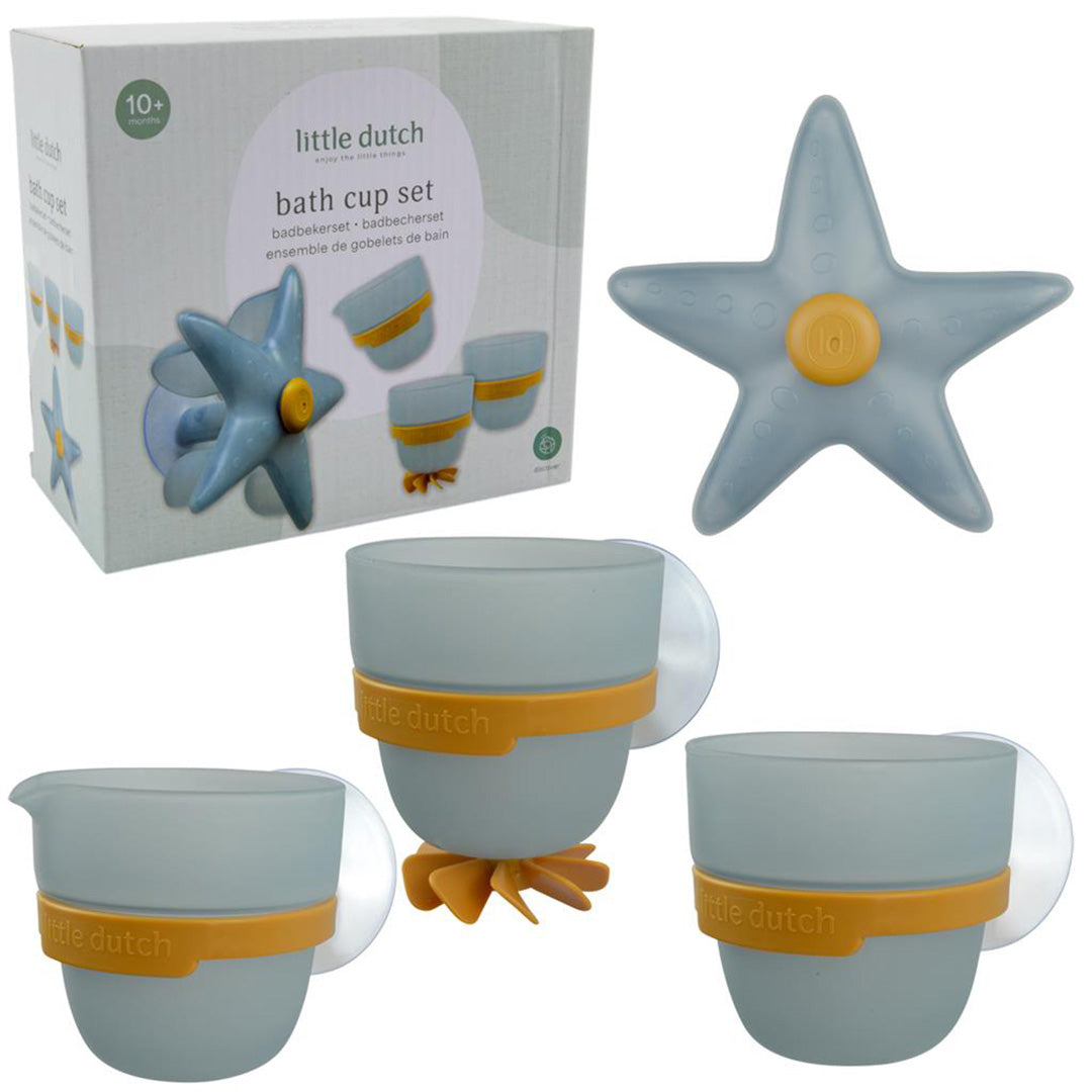 little dutch badbekers voor badwand - zeester