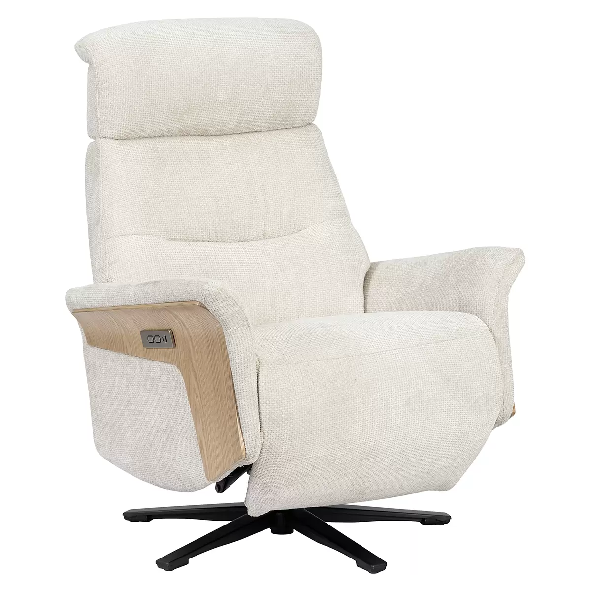 Relaxsessel Rio beige,Eiche,schwarz