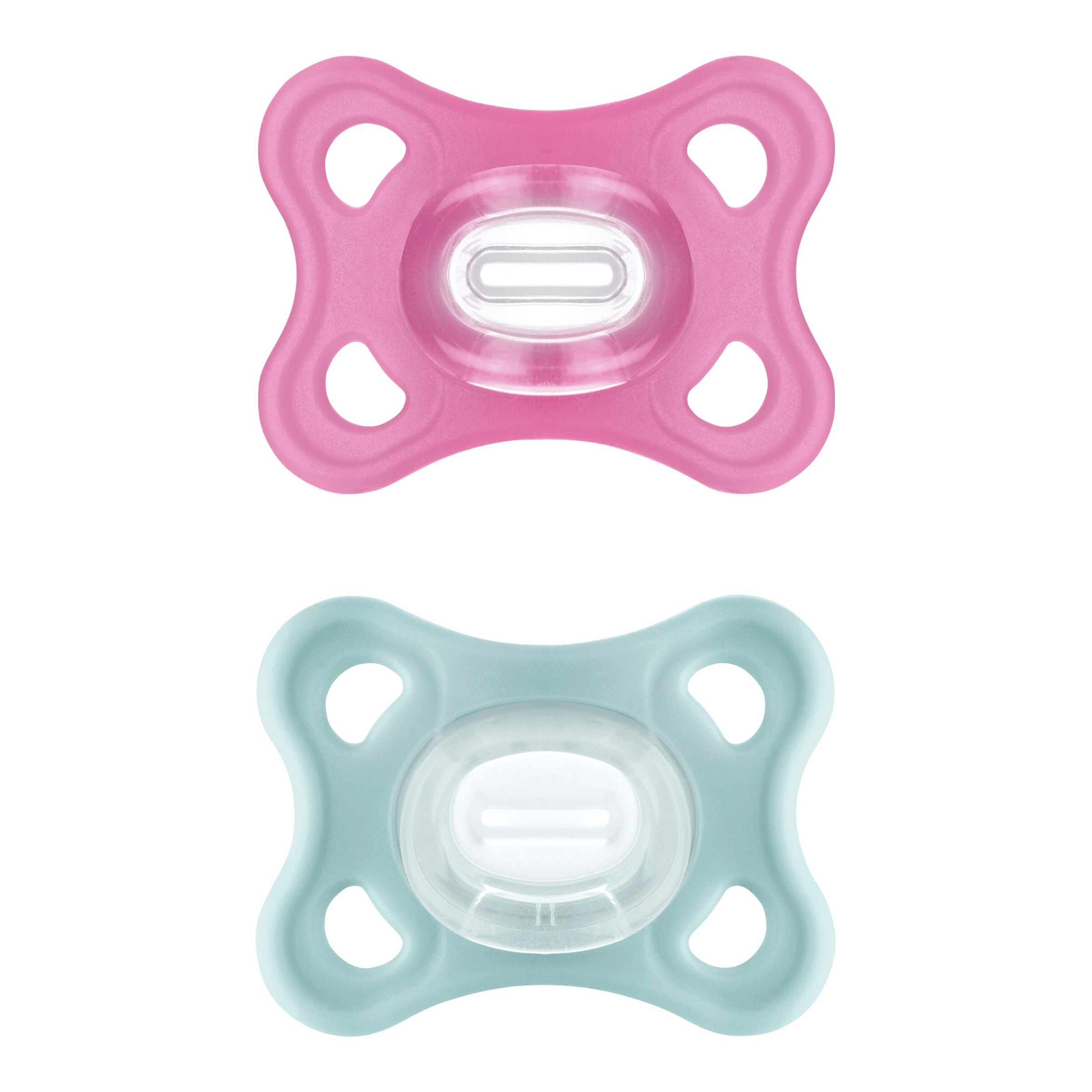 MAM 2er-Pack Schnuller Comfort Silikon 3-12M pink, türkis