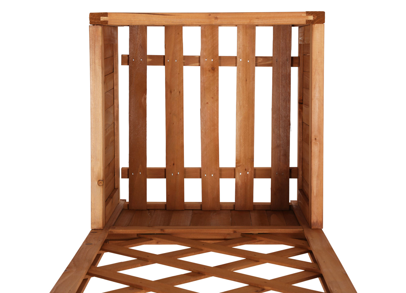Pflanzkübel mit Rankhilfe aus Holz 146cm 2er-Set Grau