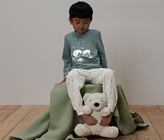 Kinder-Pyjama »Glow in the dark«, grün