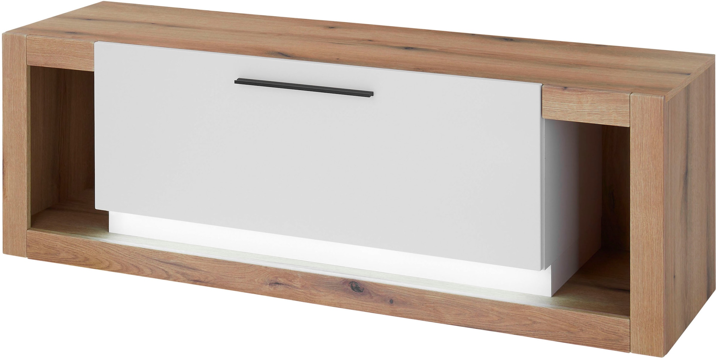 INOSIGN Lowboard »Brixen, moderner TV-Schrank, Kommode in Eiche Evoke Dekor mit Weiss« Metallgriffe, ausreichend Stauraum, vielseitig einsetzbar