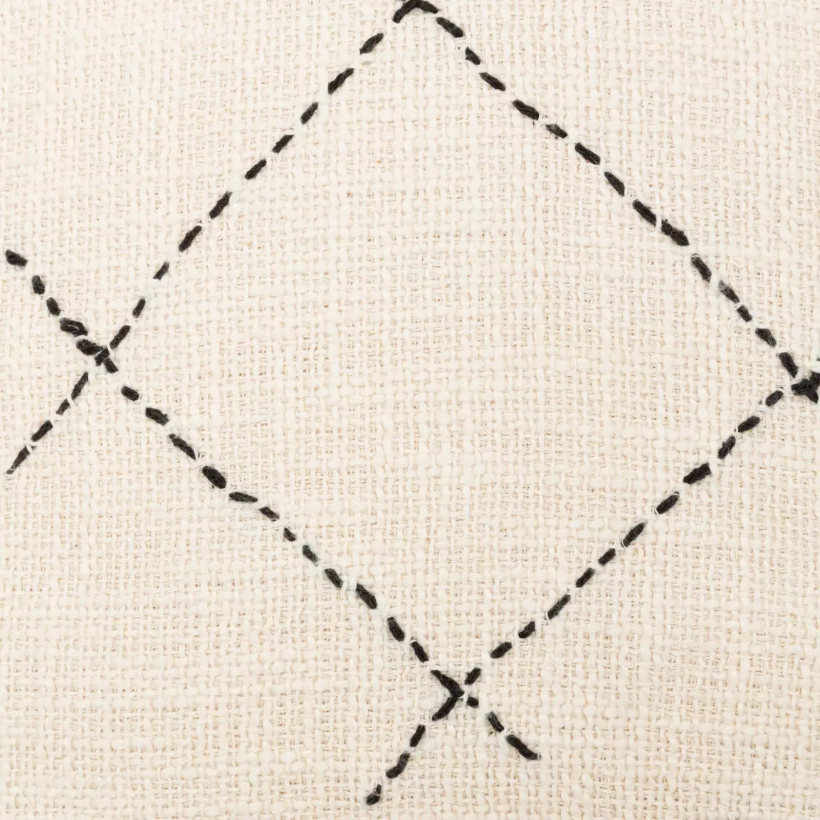 Housse de coussin carrée coton (40 x 40 cm) Stitch Beige