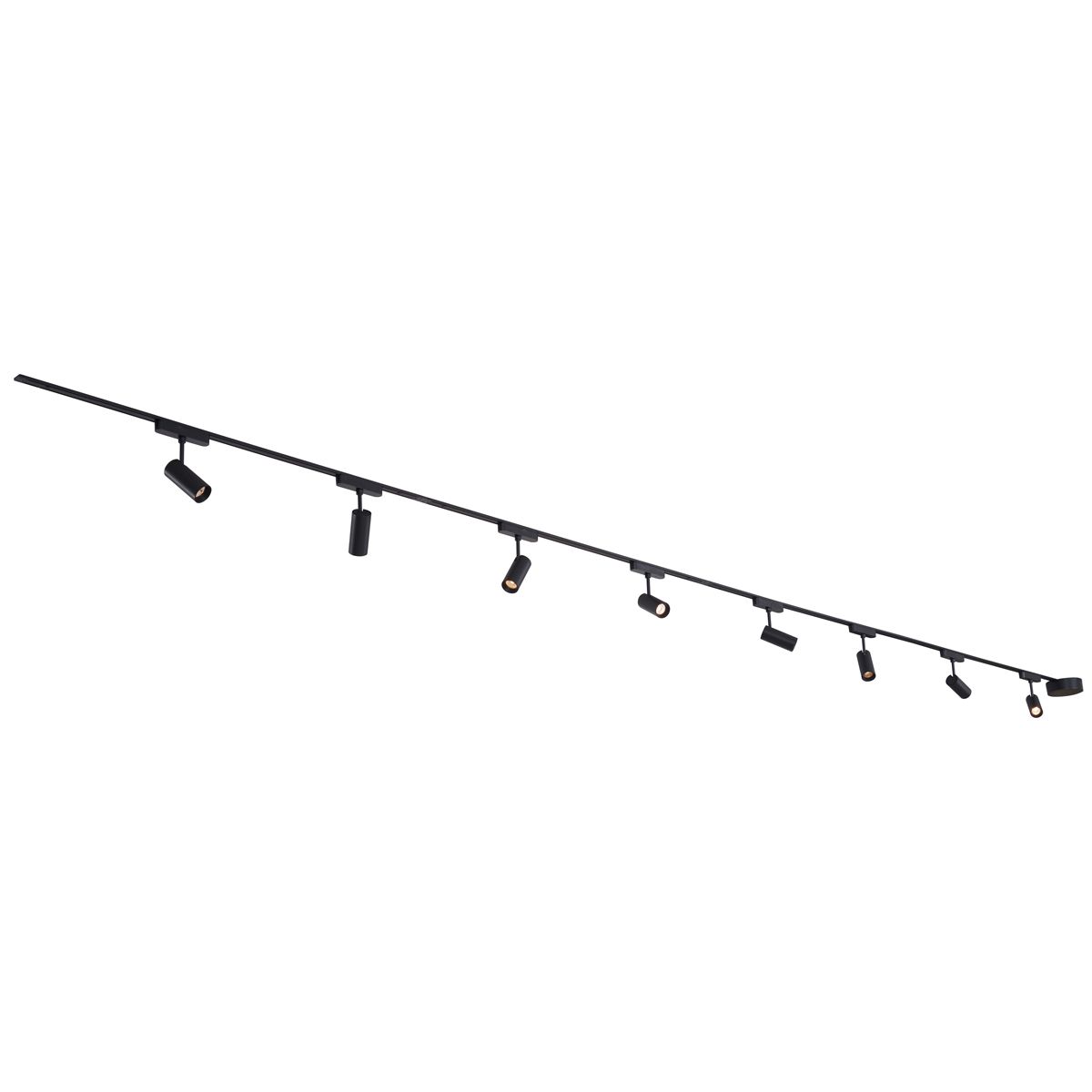 Modern railsysteem met 8 spots zwart 1-fase 400 cm - Magnetic Gert