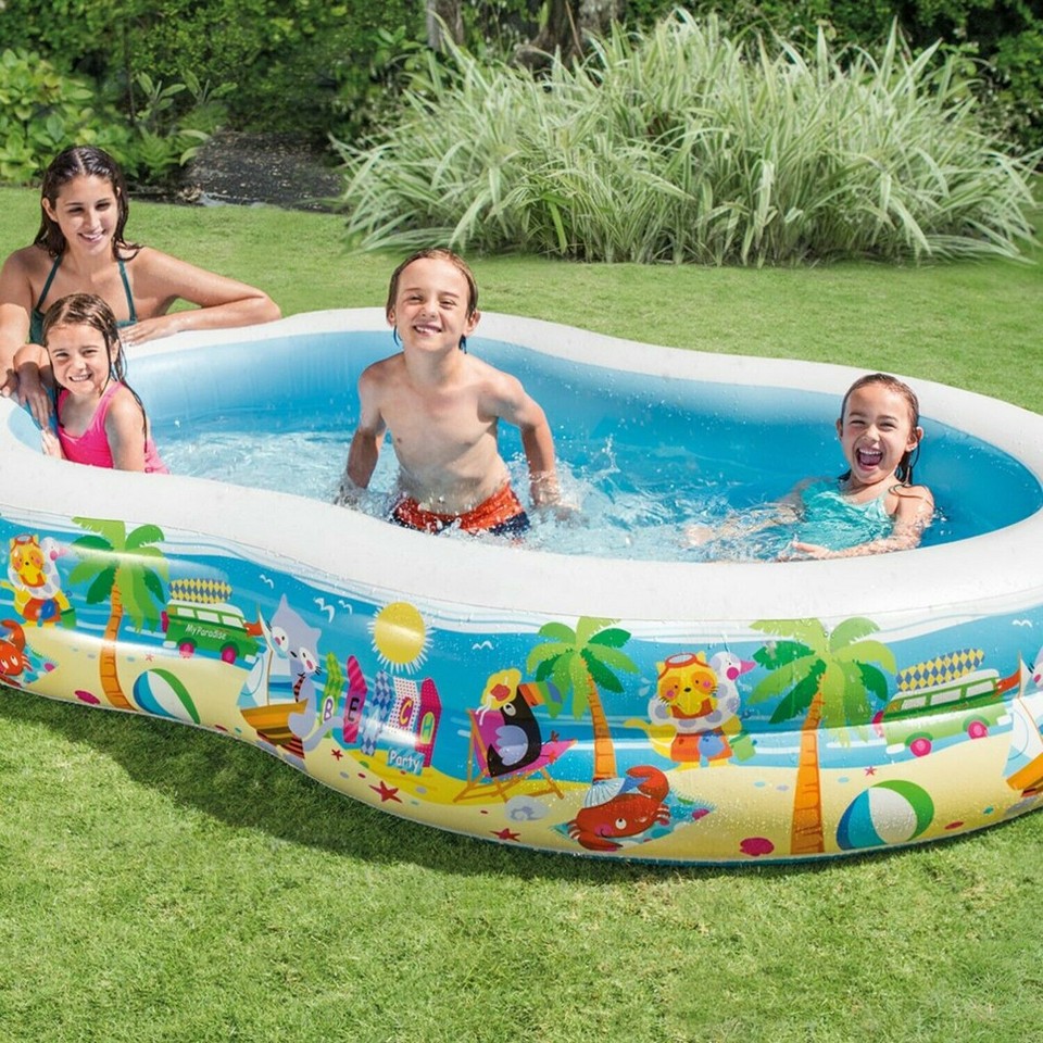 INTEX - Badebassin med Strandtema (572L)