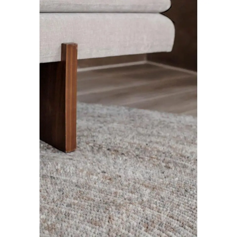 Interieur05 rond vloerkleed Gapo grijs/bruin - 180 x 180 cm