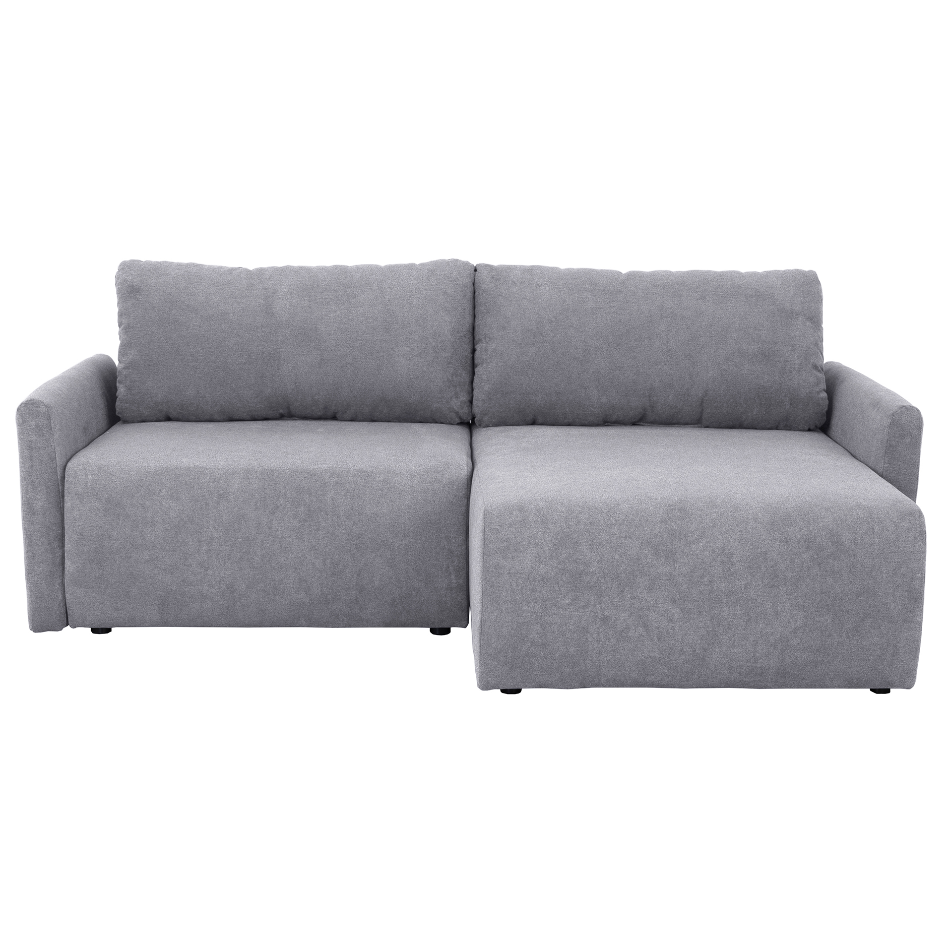 Ecksofa - grau - Liegefunktion und Staukasten - 228x146 cm