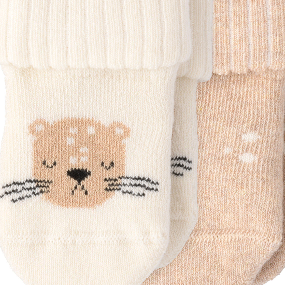 Topomini Pure Collection 2 Paar Newborn Frotteesocken im Set cremeweiss / hellbeige