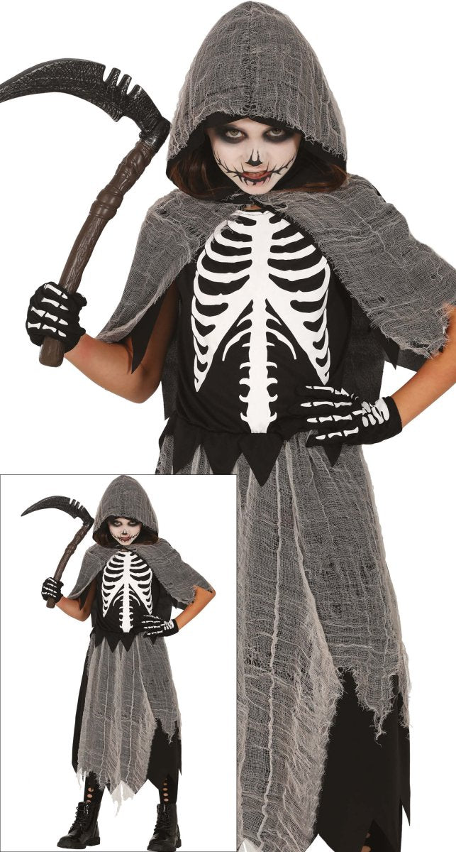 Halloween Jurk Meisje Skelet Reaper