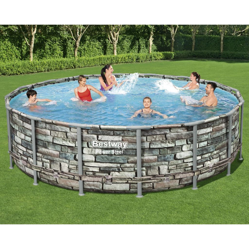 Bestway Power Steel zwembad, met accessoireset, 488 x 122 cm