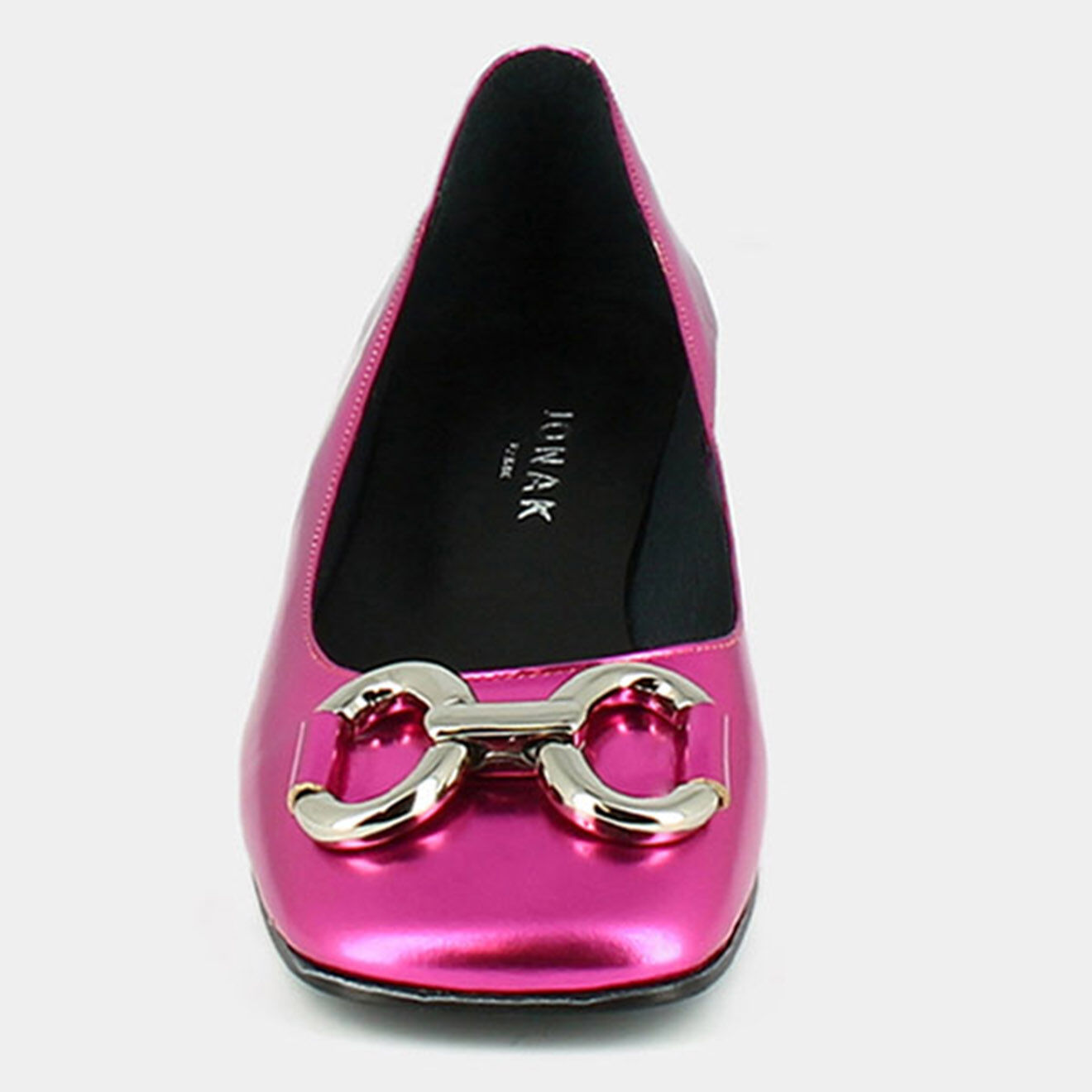 Jonak Ballerines en Cuir metallisé Doston fuchsia