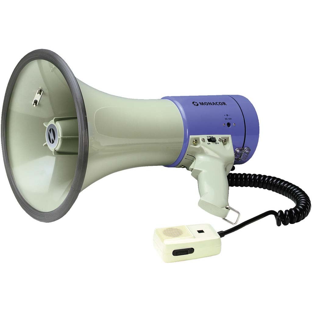 Monacor TM-27 megafoon met afneembare microfoon 25 Watt